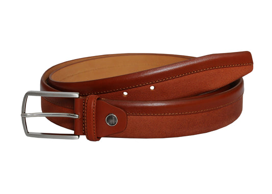 Ceinture en daim pour hommes en cuir beige Siene