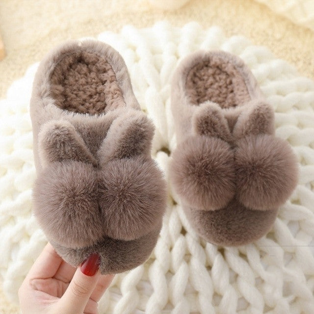 Pantoufles d'hiver En Coton Pour Enfants, En Peluche