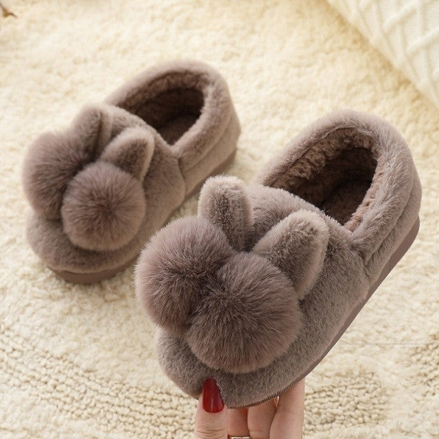 Pantoufles d'hiver En Coton Pour Enfants, En Peluche