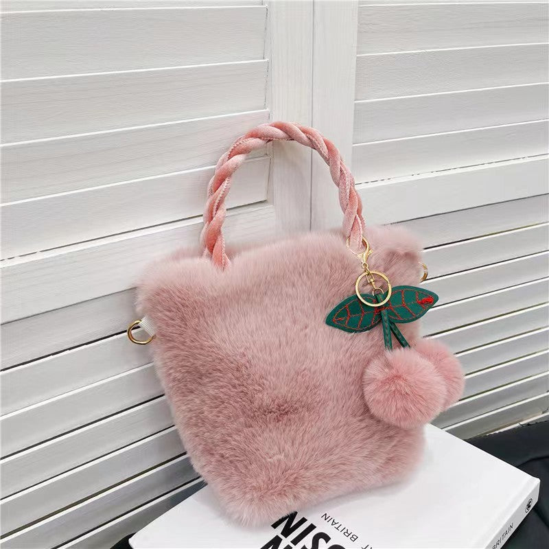 Sac Fourre-Tout en Peluche Grande Capacité | Sac de Voyage Luxe Hiver Doux et Tendance