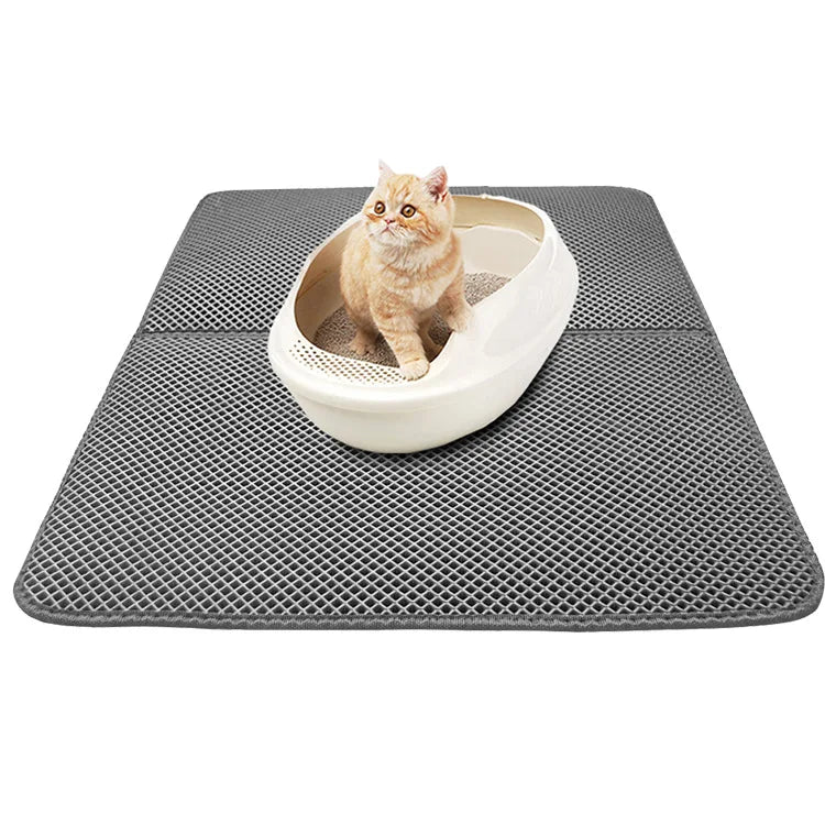 Tapis de litière pour chat Double couche trappeur tapis pour chat