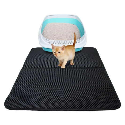 Tapis de litière pour chat Double couche trappeur tapis pour chat